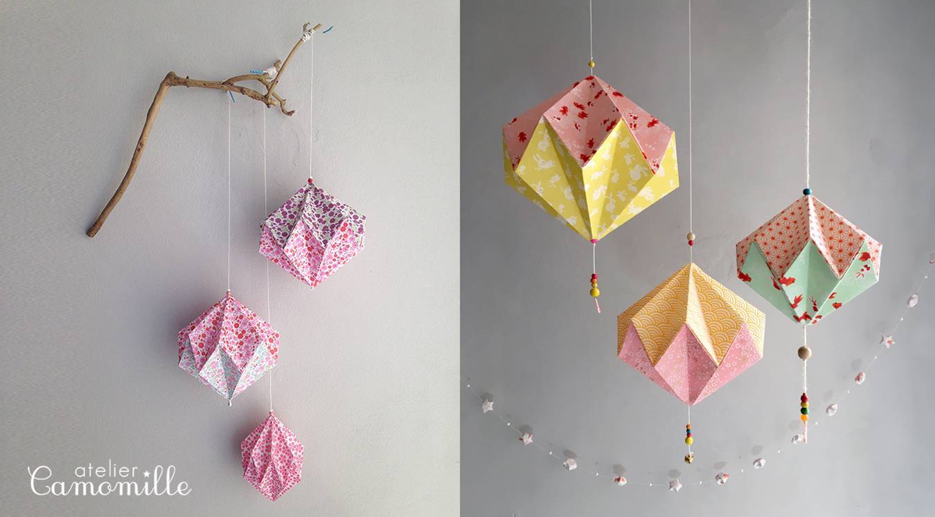 Atelier DIY suspension diamant en origami