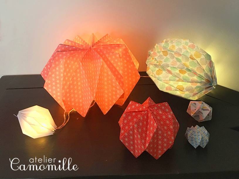 ✨ Luminaires en origami plissé ✨