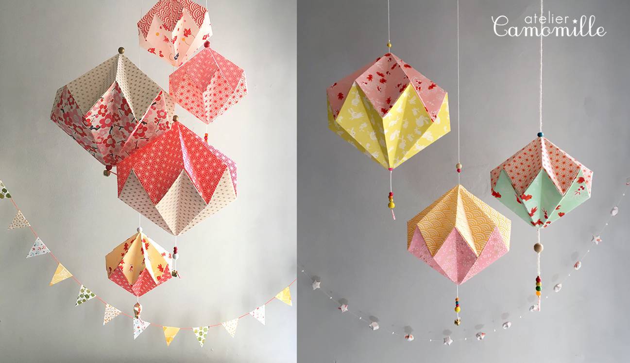 Atelier DIY suspensions diamants en origami